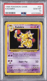 1999 Pokemon Game #32 Kadabra - PSA GEM MT 10 